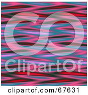 Royalty Free RF Clipart Illustration Of A Background Of Horizontal Red And Teal Rippling Water