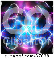 Royalty Free RF Clipart Illustration Of A Colorful Background Of Dots And Electricity