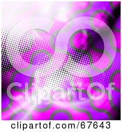 Royalty Free RF Clipart Illustration Of A Bright Light Over Purple And Pink Microscopic Background