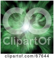 Royalty Free RF Clipart Illustration Of A Bursting Green Blast On Black by Arena Creative