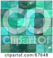Poster, Art Print Of Background Of Shiny Green Glass Tiles