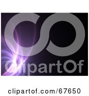 Royalty Free RF Clipart Illustration Of A Purple Fractal Glowing On Black