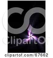 Royalty Free RF Clipart Illustration Of A Purple Fractal In The Distance On Black
