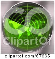 Royalty Free RF Clipart Illustration Of A Green Round Radar Screen by Arena Creative #COLLC67665-0094