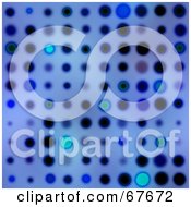 Royalty Free RF Clipart Illustration Of A Blue Background Of Halftone Dots