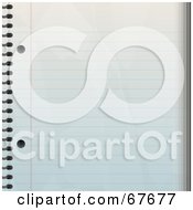 Royalty Free RF Clipart Illustration Of A Blank Ruled Notepad Paper Background