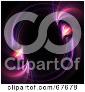 Royalty Free RF Clipart Illustration Of A Purple Circling Fractal On Black