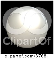 Poster, Art Print Of Shiny White Pearl Internet Button On Black