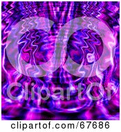 Royalty Free RF Clipart Illustration Of A Purple And Blue Rippling Plasma Background