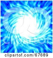 Poster, Art Print Of Whirlpool Of Bright Blue Plasma Flowing Into White
