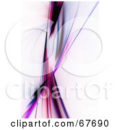 Poster, Art Print Of Vertical Purple Fractal On White