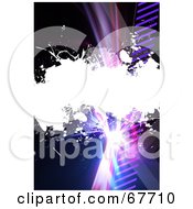 Royalty Free RF Clipart Illustration Of A White Splatter On A Fractal Background by Arena Creative