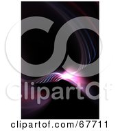 Royalty Free RF Clipart Illustration Of A Purple Wave Fractal On Black