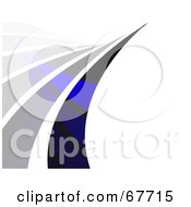 Poster, Art Print Of Blue Swoosh Line On White Background - Version 2