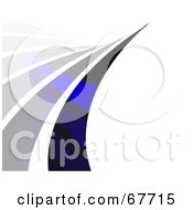 Royalty Free RF Clipart Illustration Of A Blue Swoosh Line On White Background Version 2