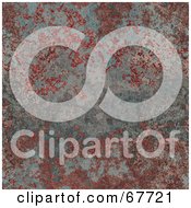 Royalty Free RF Clipart Illustration Of A Corroded Red Rusted Metal Background