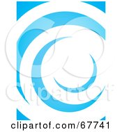 Royalty Free RF Clipart Illustration Of A Blue Abstract Spiral On White