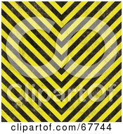 Poster, Art Print Of V Angled Yellow And Black Hazard Stripe Background