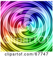 Royalty Free RF Clipart Illustration Of A Whirlplool Background Of Rainbow Water by Arena Creative