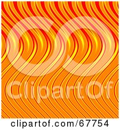 Poster, Art Print Of Wavy Orange And Red Flame Background