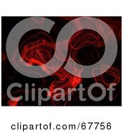Royalty Free RF Clipart Illustration Of Rising Red Smoke On Black