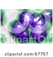 Poster, Art Print Of Slimy Purple And Green Microscopic Organism On White