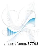 Royalty Free RF Clipart Illustration Of Gray Lines And A Blue Swoosh On White