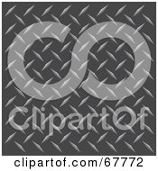 Royalty Free RF Clipart Illustration Of A Dark Gray Diamond Plate Metal Background