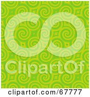 Poster, Art Print Of Trendy Spiraling Green Pattern Background