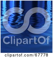 Royalty Free RF Clipart Illustration Of A Background Of Blue Ripples And A Smooth Foreground
