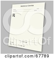 Royalty Free RF Clipart Illustration Of A Black Doctors Prescription Notepad by Arena Creative