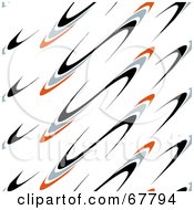 Poster, Art Print Of Gray Black And Orange Infinity Swooshes On White