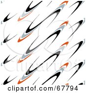 Royalty Free RF Clipart Illustration Of Gray Black And Orange Infinity Swooshes On White
