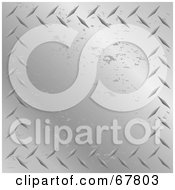 Royalty Free RF Clipart Illustration Of A Worn Diamond Plate Border Metal Background