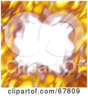 Poster, Art Print Of Blurry Fiery Border On White