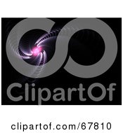 Royalty Free RF Clipart Illustration Of A Purple Spiral Fractal In The Corner Of A Black Background