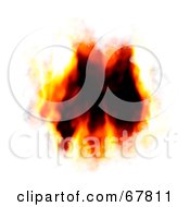 Royalty Free RF Clipart Illustration Of A Black Hole With Fire Burning Into White