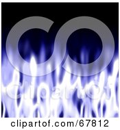 Royalty Free RF Clipart Illustration Of A Black Background With Blurry Blue Flames