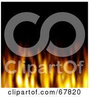 Poster, Art Print Of Black Background With Blurry Flames