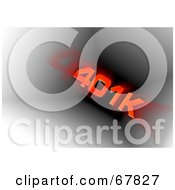 Royalty Free RF Clipart Illustration Of A Red 401k Falling Down A Dark Tunnel