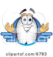 Blimp Mascot Cartoon Character Logo