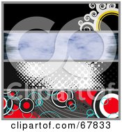 Poster, Art Print Of Digital Collage Of Circle Grunge And Halftone Website Banners