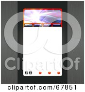 Royalty Free RF Clipart Illustration Of A Fractal Website Template With Tabs And Metal Sides