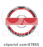 Royalty Free RF Clipart Illustration Of A Red And White Circular Batdge Logo On White