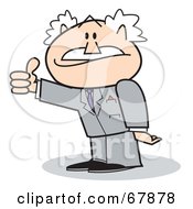Poster, Art Print Of Bald Old Walt Businessman Giving The Thumbs Up