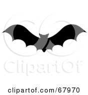 Poster, Art Print Of Flying Silhouetted Vampire Bat