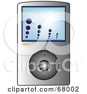 Poster, Art Print Of Chrome Mp3 Player With A Blue Screen