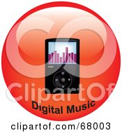 Poster, Art Print Of Black Mp3 Player On A Red Circle