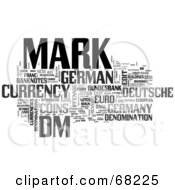 Royalty Free RF Clipart Illustration Of A Mark Word Collage Version 3 by MacX
