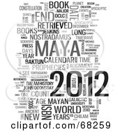 Royalty Free RF Clipart Illustration Of A Year 2012 Word Collage On White